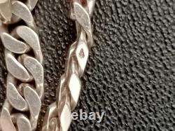 Old Large Solid Silver Chain