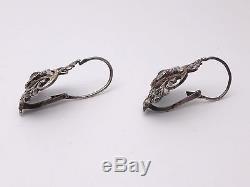 Old Large Sterling Silver Earrings Earrings Xviiith Regional