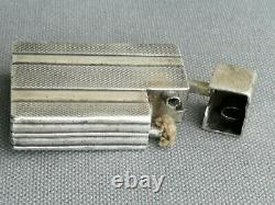 Old Lighter Art Deco Cartier Silver Massive Antique Lighter Silver