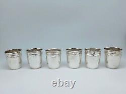 Old Lot 12 Liquor Glasses Silver Coats Massive Old Silver Cup Minerva