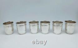 Old Lot 12 Liquor Glasses Silver Coats Massive Old Silver Cup Minerva