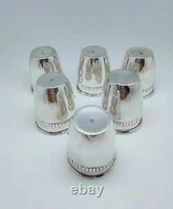 Old Lot 12 Liquor Glasses Silver Coats Massive Old Silver Cup Minerva