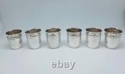 Old Lot 12 Liquor Glasses Silver Coats Massive Old Silver Cup Minerva