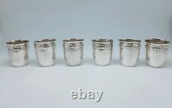 Old Lot 12 Liquor Glasses Silver Coats Massive Old Silver Cup Minerva