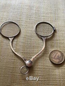 Old Man Bezel Scissors Incredible Optical Lorgnon Spyglass Sterling Silver