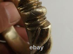 Old Massive Silver Bracelet, Vermeil. Berber Work, North Africa
