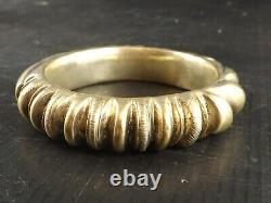 Old Massive Silver Bracelet, Vermeil. Berber Work, North Africa