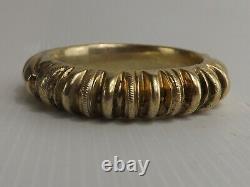 Old Massive Silver Bracelet, Vermeil. Berber Work, North Africa