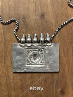 Old Pendant North India Indian Ethnic Jewelry Solid Silver Necklace