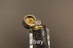 Old Perfume Bottle in Solid Silver