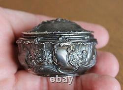 Old Pillier Silver Massif Minerve Vermeil Beautiful Decor Floral XIX Eme