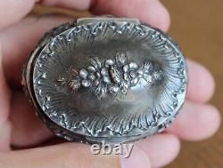 Old Pillier Silver Massif Minerve Vermeil Beautiful Decor Floral XIX Eme