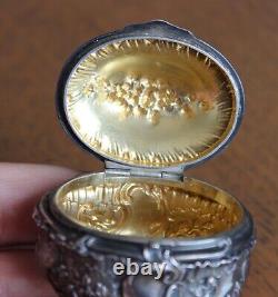 Old Pillier Silver Massif Minerve Vermeil Beautiful Decor Floral XIX Eme