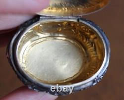 Old Pillier Silver Massif Minerve Vermeil Beautiful Decor Floral XIX Eme