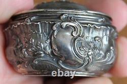 Old Pillier Silver Massif Minerve Vermeil Beautiful Decor Floral XIX Eme