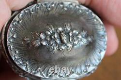 Old Pillier Silver Massif Minerve Vermeil Beautiful Decor Floral XIX Eme