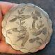 Old Powder Bowl In Solid Silver Engraved Pretty Decoration Of Birds And Flowers 103g
