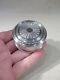 Old Pretty Round Solid Silver Embossed Pill Box