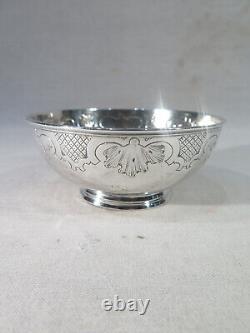 Old Pretty Small Solid Silver Bowl English Regency Style England