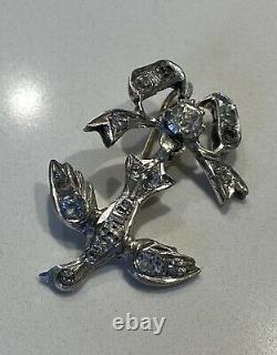 Old Regional Brooch Holy Spirit Solid Silver And Stones Xixth