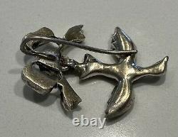 Old Regional Brooch Holy Spirit Solid Silver And Stones Xixth
