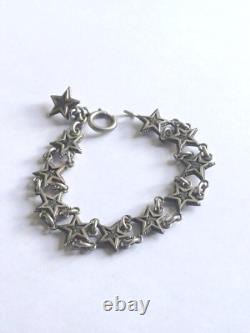 Old Regional Jewel Solid Silver Bracelet with 11 Stars from Digne St Vincent