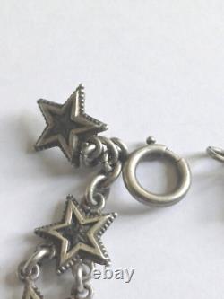 Old Regional Jewel Solid Silver Bracelet with 11 Stars from Digne St Vincent