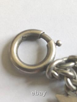 Old Regional Jewel Solid Silver Bracelet with 11 Stars from Digne St Vincent