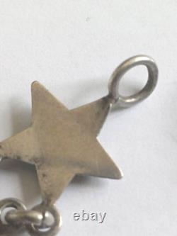Old Regional Jewel Solid Silver Bracelet with 11 Stars from Digne St Vincent
