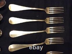 Old Russian Silver Covers 84 Set Of 12 Forks - 12 Spoons