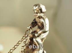 Old Salt Cellar Antique Solid Silver Cherub Salt Cellar