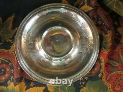 Old Saucer Or Small Plate Silver Solid Poincon Epoch 1900 Floral Decor