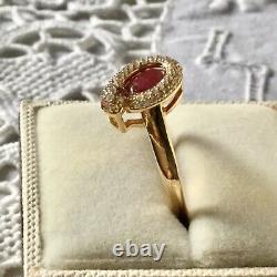 Old Serpent Ring In Vermeil, Natural Ruby, Silver Gold