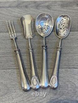 Old Service A Dessert Mignardises In Solid Silver XIX Eme