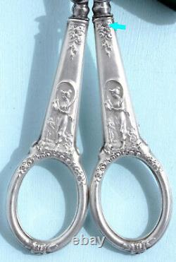 Old Sewing Kit Argent Scissors Scissors Scissors Case Fable