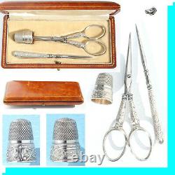 Old Sewing Requirement Argent Scissors Sewing Silver Punch To Sew Box