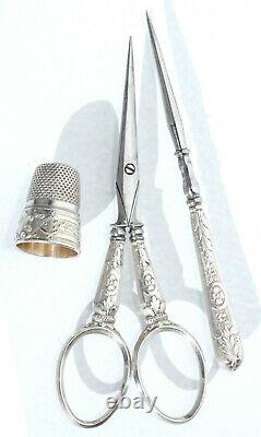 Old Sewing Requirement Argent Scissors Sewing Silver Punch To Sew Box