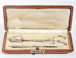 Old Sewing Requirement Argent Scissors Sewing Silver Punch To Sew Box