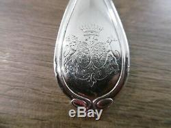 Old Shaker Solid Silver Brace Coat Of Arms Crest