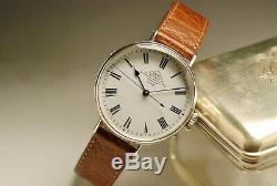 Old Shows Dent 35mm Silver 1900 Rare Silver Center Seconds Vintage Watch