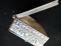 Old Silver Box Art Nouveau Candy Box Pill Box Snuff Box Solid Silver Box