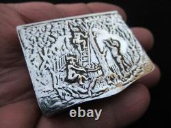 Old Silver Box Art Nouveau Candy Box Pill Box Snuff Box Solid Silver Box