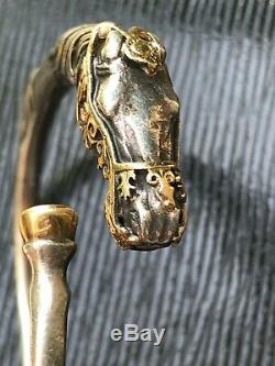 Old Silver Bracelet And Gold Arthus Bertrand Horse Rare