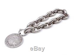 Old Silver Bracelet And Sterling Silver Medal St Georges XIX