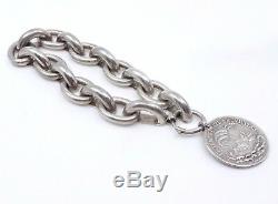 Old Silver Bracelet And Sterling Silver Medal St Georges XIX