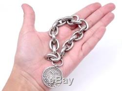 Old Silver Bracelet And Sterling Silver Medal St Georges XIX