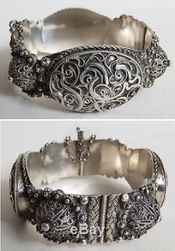 Old Silver Bracelet Ethnic Maghreb Silver Bracelet