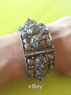 Old Silver Bracelet Yemen Punch Crab