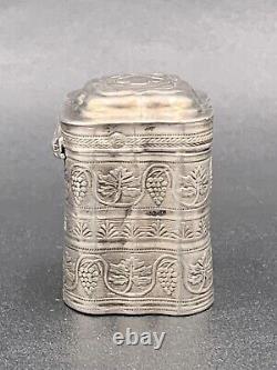 Old Silver Loderein Box Dated 1852 Holland Antique Lodderein Box