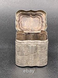 Old Silver Loderein Box Dated 1852 Holland Antique Lodderein Box